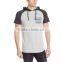 Hot-selling Custom Spandex/cotton Two Color Men's Short Sleeve Hoodie