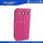 Wallet Pink PU protective Case with buckle for Samsung Galaxy SIII/I9300 Series