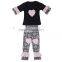 wholesale children clothes ruffle reglan tops of heart bedding set