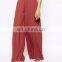 Ladies Fashion New Design Pleated Wide Leg Pants