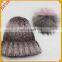 Wide Varieties Bobble Fashion High Quality Unisex Custom Knitted Beanie Wholesale Pom Hat