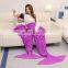 Classic style winter warm family mermaid tail blanket