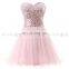 Latest Youthful Sweetheart Sleeveless Lace-up Tulle Sequins Mini Homecoming Dresses SD032