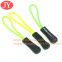 Jiayang Colorful durable cord zipper puller string zipper pull plastic zipper puller