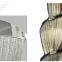 Modern silver aluminium chain pendant lamp for home decoration living room and villa hall