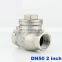 High quality stainless steel switch check valve 2 inch thread DN50 SS304 201 316L 2 way water swing check valve