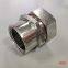 BRASS 304 STRAIGHT FEMALE CONNECTOR CNC MACHINED