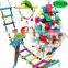 Explosion style large parrot combination toy color building blocks color ladder 3 piece set toy