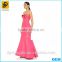 China supply simple red formal dress sexy No -shoulder design dress for ladies