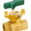 gas safety valve type Nickel Plated brass gas ball valve with aluminum handle