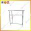 Double side clothing store display rack with wheels
