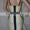 wholesale 2015 new arrial white yellow black strap sey women mini evening party prom patchwork sleeveless sling bandage Dresses