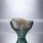 Wholesale Decorative Fruit Pot Unique Shaped Transparent Grey Orange Fade Colored Painted Glass Vase For Home Decoration
