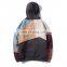 Custom LOGO plus size  cut and sew patchwork multi color block Personalized stitching casual sports sweater hoodie for men