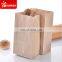 Brown kraft wax coated paper food packaging bag