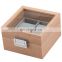 Exclusive design Luxury custom 2 slots wooden watch display case packing gift box