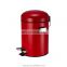 Soft closing trash can with handle stainless steel indoor pedal bin