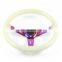 AOSU 350mm 14 Inch 70MM Deep Universal Acrylic Racing Drift Modified Luminous Glow Steering Wheel