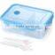 Hot Selling Oval Square Plastic Microwave Lunch Box with cutlery