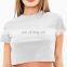 New Arrival Stylish Ladies Ring Spun Cotton Printed Custom Crop Top T-shirt