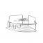 Wall Mounted Stainless Steel Storage Holders Rack Kitchen Corner Shelf Rack Bathroom  Corner Rack