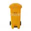 120L foot pedal plastic waste bins mobile garbage container trash can dustbin with customized logo