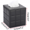 Square Leather Tissue Box Cover Decorative Tissue Box Holder for Dresser Bathroom Decor