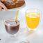 80ml 150ml 250ml 350ml 450ml 550ml 650ml Heat Resistant Borosilicate Double Wall Glass Kitchenware Glassware Coffee Tea Water Milk Wine Beer Glass Cup Mugs