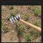All steel hardened nail tines grass harrow digging wild vegetables lawn loosening rakes hand garden sweeping tool weeding rake