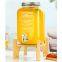 Juice Can Glass Beverage Dispenser - Large Capacity Glass Jar with Built-in Spigot, Ideal for Home Parties and Daily Use