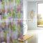 Waterproof polyester butterfly and lines printed shower curtain for family hotel