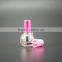 Free Samples! Wholesale empty round shaped custom made glass nail polish bottle with cap and brush