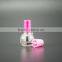 Free Samples! Wholesale empty round shaped custom made glass nail polish bottle with cap and brush