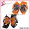 2014 Super hot sale in America grosgrain ribbon bow halloween hair accessorieson bow hairgrip (XH11-7302-1)