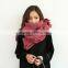 New Design Korean Young Lady Fashion Stripe Knitted Woolen Scarf