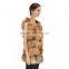2015 Winter Latest Design Long Style Nature Fox Fur Vest With Trimming