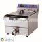 Deep potato peanut fryer one tank one basket with tap 13l restaurant equipment deep fryer (SY-TF113V SUNRRY)