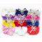 Wholesale handmade 3" chiffon fabric rhinestones with pearls bow,chiffon pealrs flower brooches hair bow