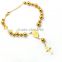 TKB-B0383 Religious Bracelets Gold Coloured Beads Chain Good Quality Cross Of Love Christian Fish 316L Stainless Steel