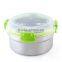 round shape stainless steel stackable food container to keep food fresh