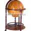 17.7"/450mm diam wooden globe bar cabinet