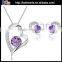 Wholesale women's crystal 925 silver jewelry set,925 sterling silver jewelry set 2015