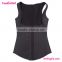 Black 3 Hooks waist corset latex vest