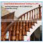 Red oak handrail spiral indoor staircase design