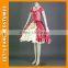 PGWC2536 Classic satin fuchsia red ruffles bow sweet lolita dress