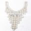 pearl collar neckline crystal rhinestone aqqlique