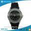 Fashion quartz movement silicone strap diamond circle lady wrist watch