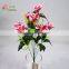 artificial 9 heads costume plastic lily flower