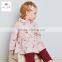 DB2796 dave bella 2016 spring infant coat baby printed coat girls outwear coat girls winter warm coat baby high quality jacket