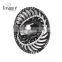 Classic style jewellry gun black eye shape alloy glass stone brooch jewelry